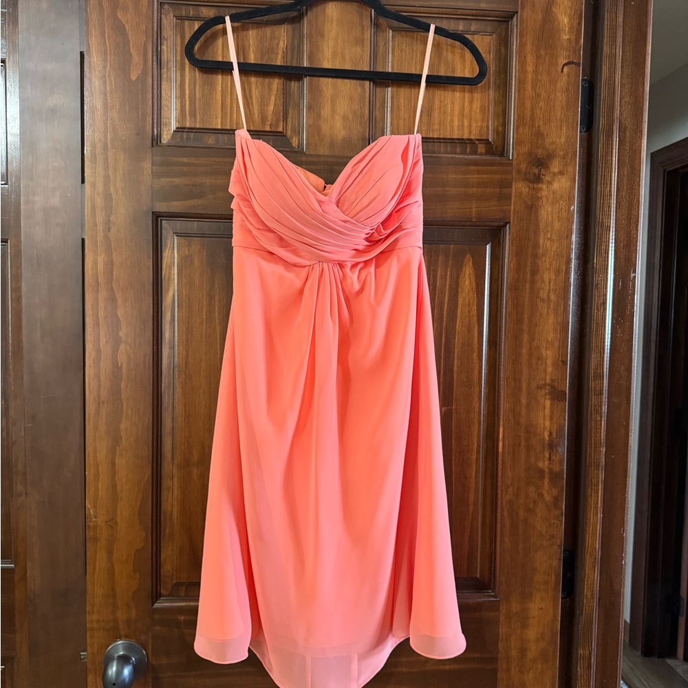 Azazie Coral Strapless Wedding Dress